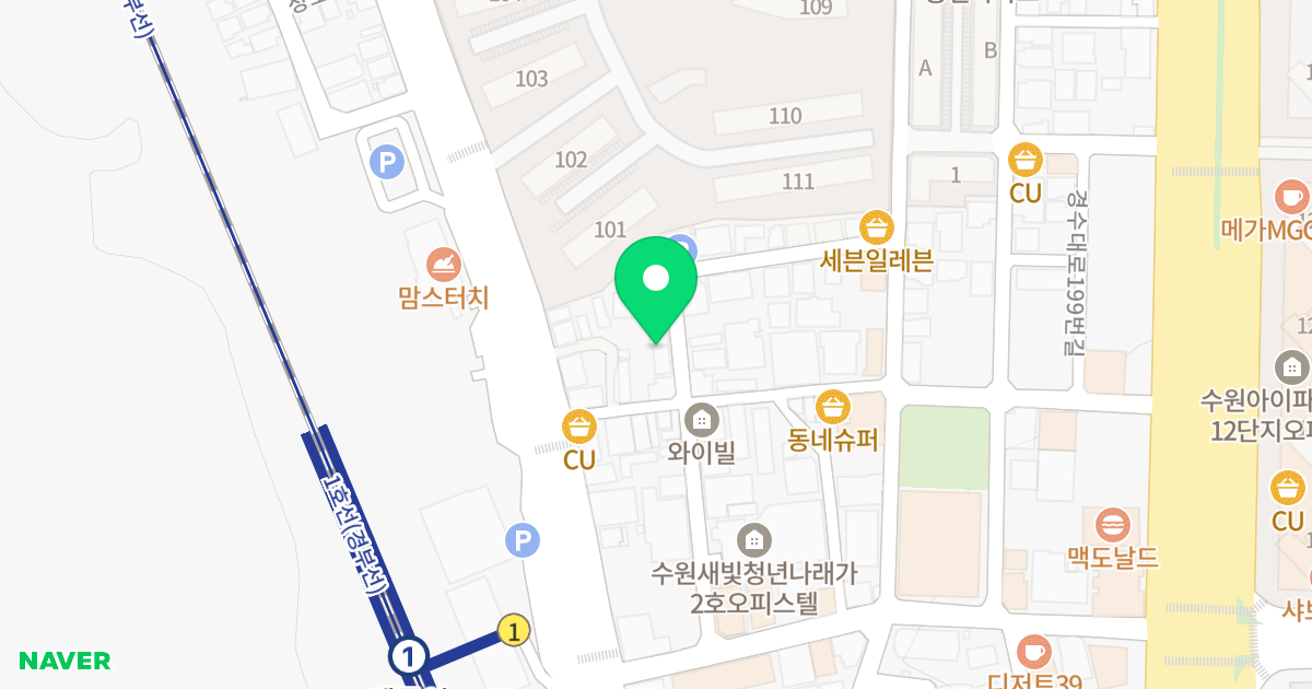 성연캐슬 위치 지도 - 경기도 수원시 권선구 정조로398번길 11-5