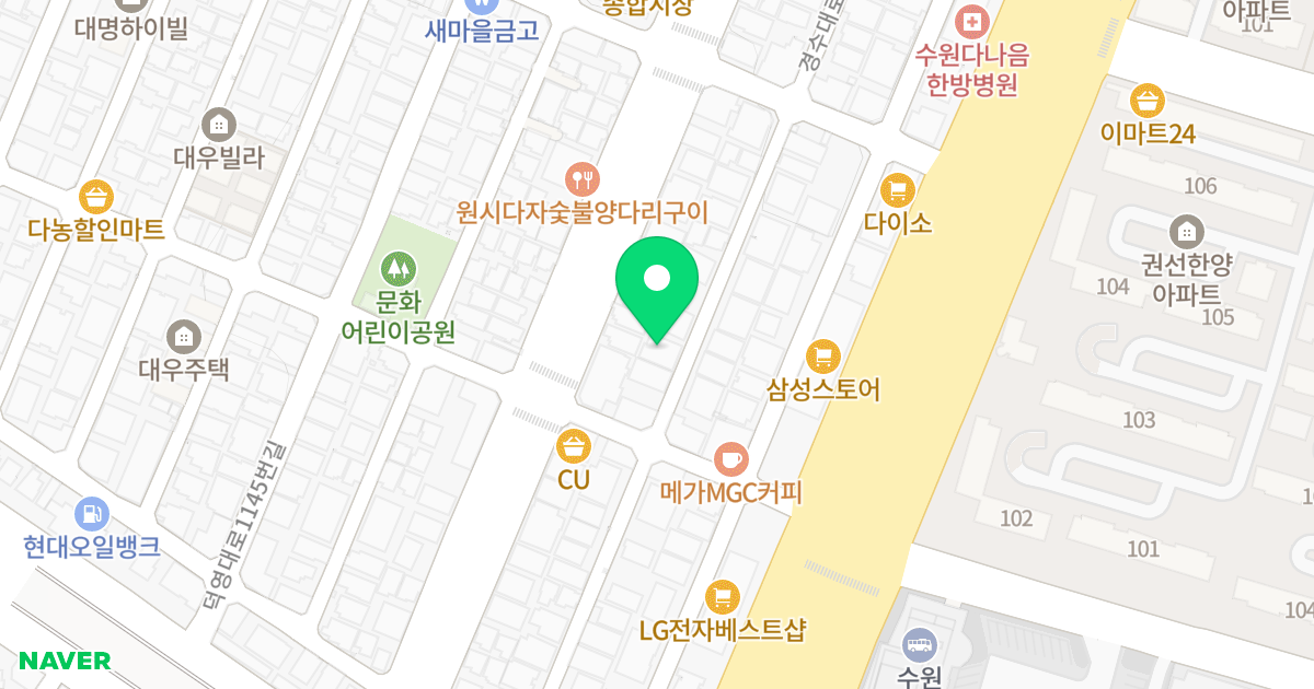 이레빌 위치 지도 - 경기도 수원시 권선구 경수대로277번길 14-7