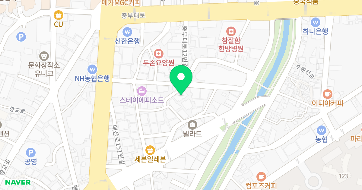 우남빌 위치 지도 - 경기도 수원시 팔달구 정조로742번길 24-1