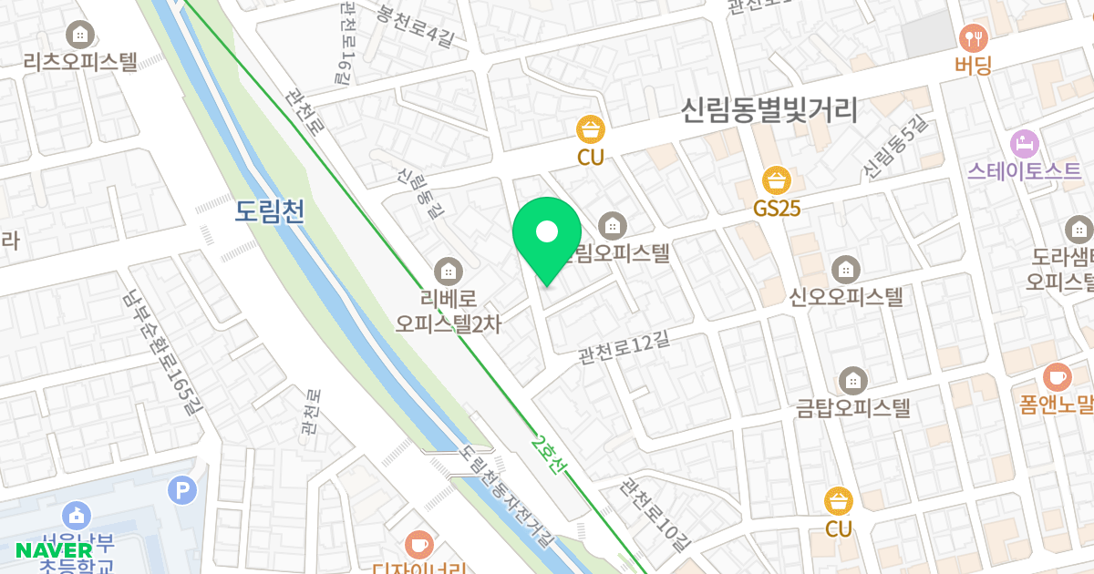 (1460-42) 위치 지도 - 서울특별시 관악구 신림동5가길 43