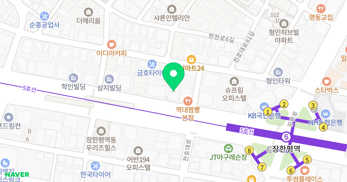 장안 보니타오피스텔 위치 지도 - 서울특별시 동대문구 천호대로 391