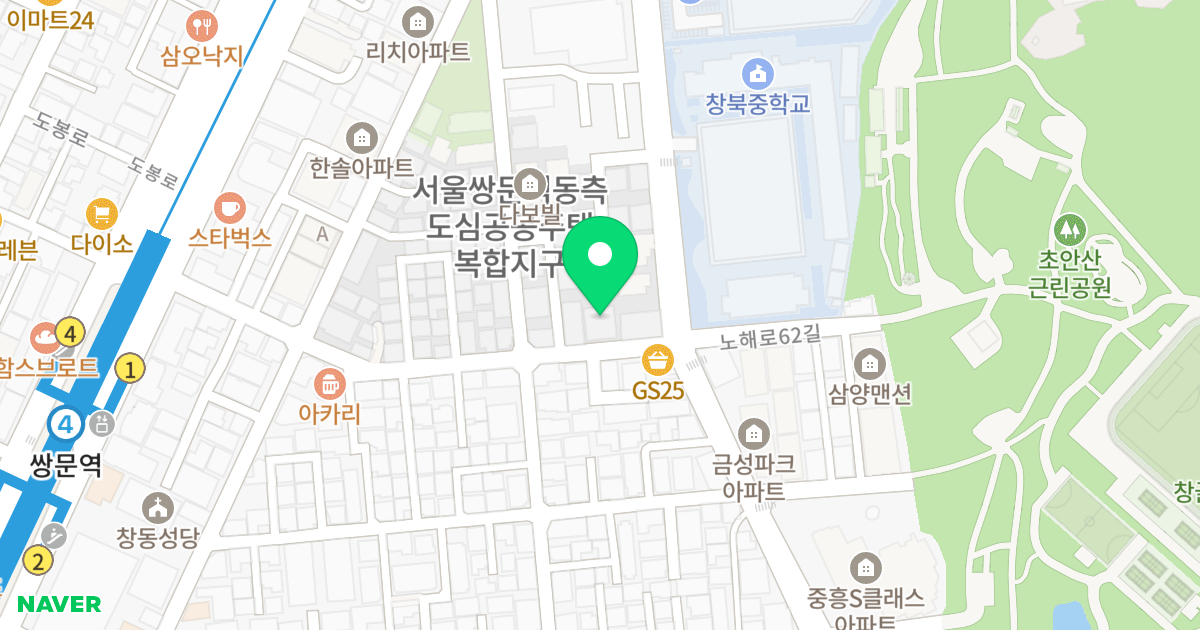 진한탑클래스 2차 위치 지도 - 서울특별시 도봉구 도봉로118길 41