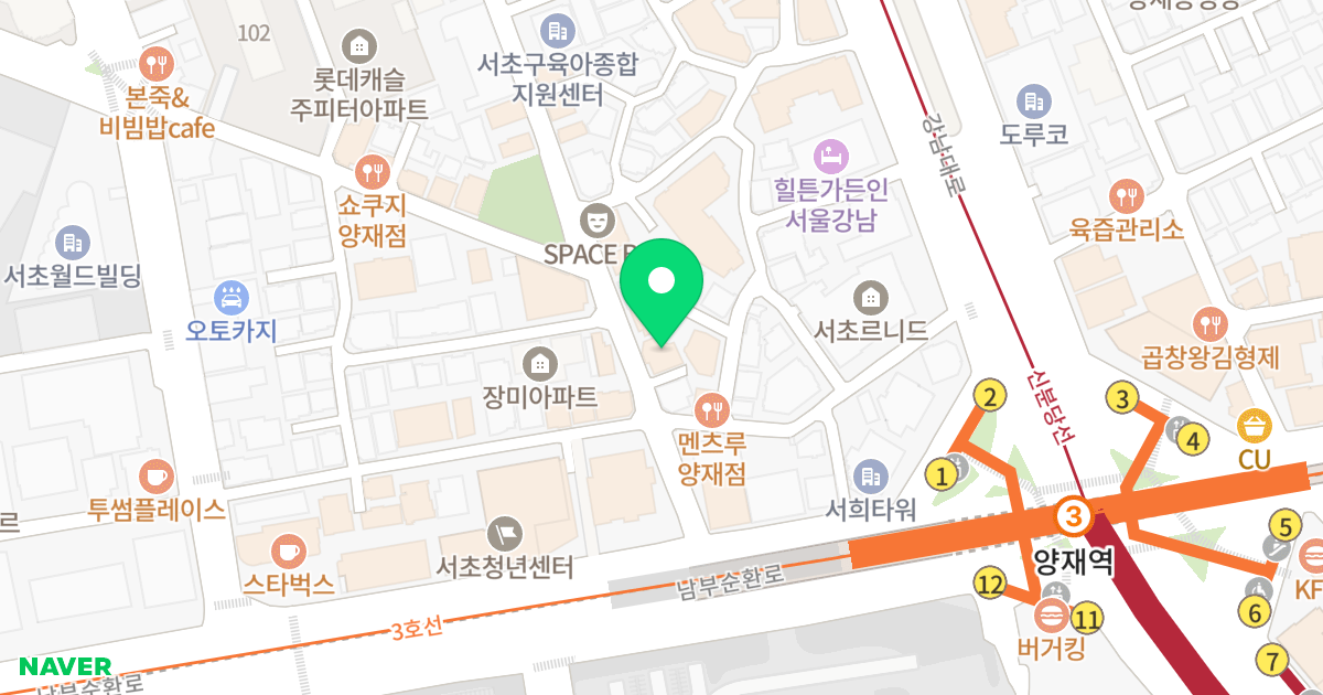 N PARK 위치 지도 - 서울특별시 서초구 남부순환로347길 16