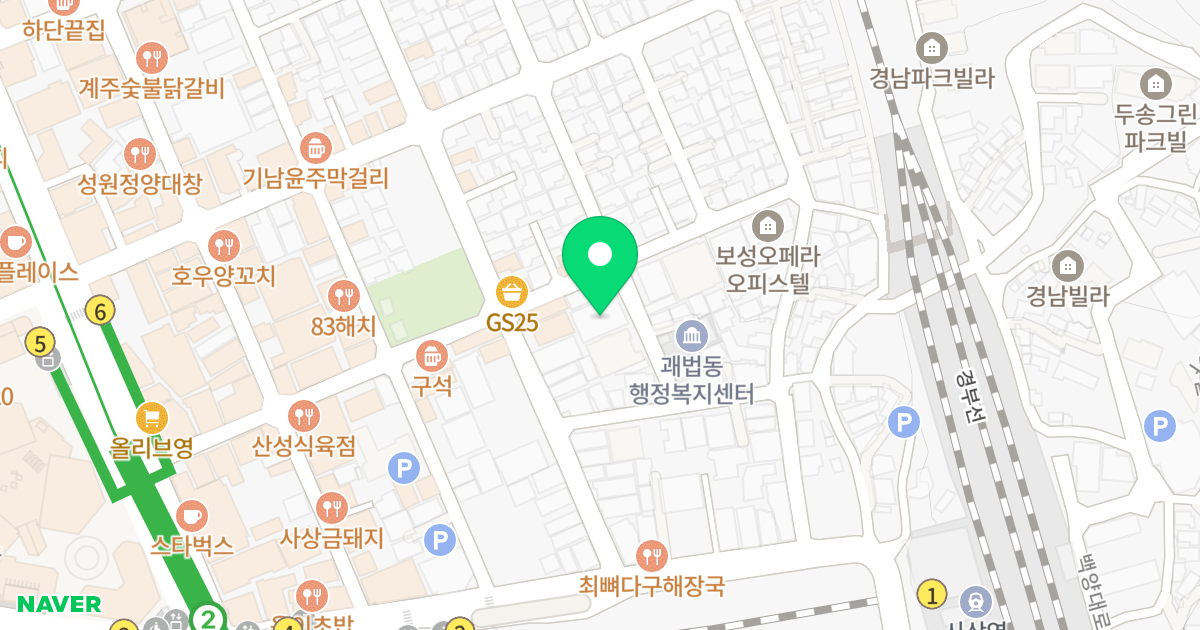 태영아너스 위치 지도 - 부산광역시 사상구 광장로97번길 11