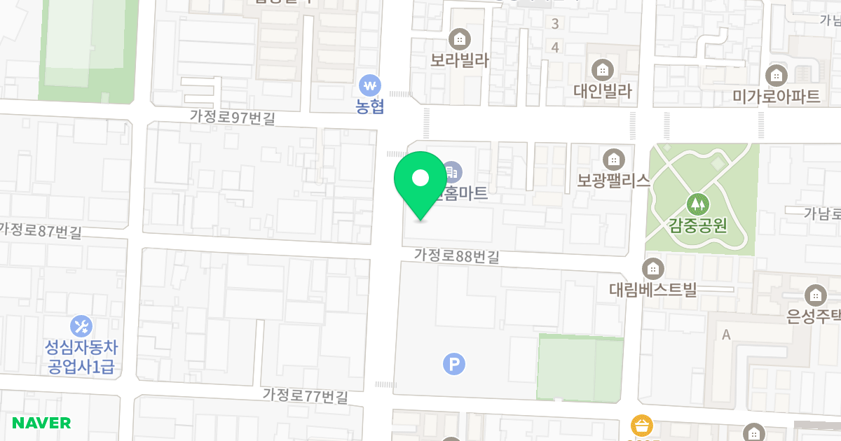 센트럴씨티 위치 지도 - 인천광역시 서구 가정로 88