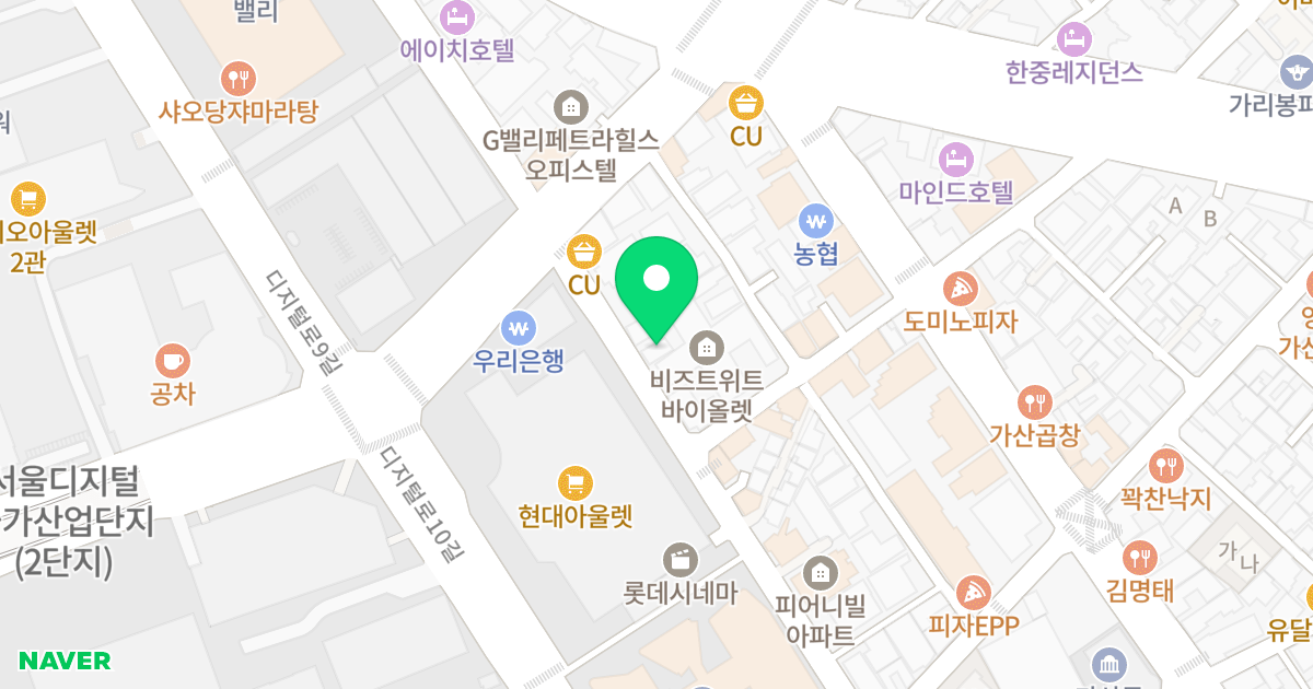 주건축물제1동 위치 지도 - 서울특별시 금천구 디지털로12길 13