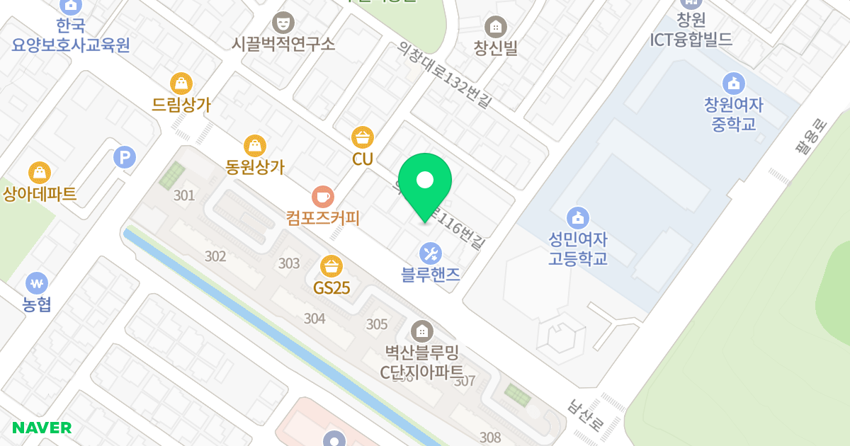 팔용동 오피스텔 위치 지도 - 경상남도 창원시 의창구 의창대로116번길 32