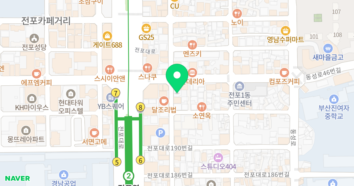 다이안빌 위치 지도 - 부산광역시 부산진구 서전로58번길 77
