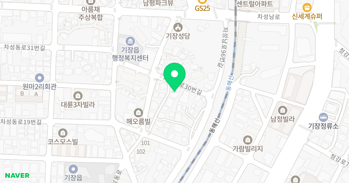 가우디움1 위치 지도 - 부산광역시 기장군 기장읍 차성동로30번길 18