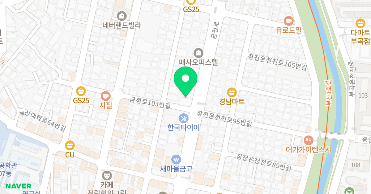 네오비아 위치 지도 - 부산광역시 금정구 금정로 103