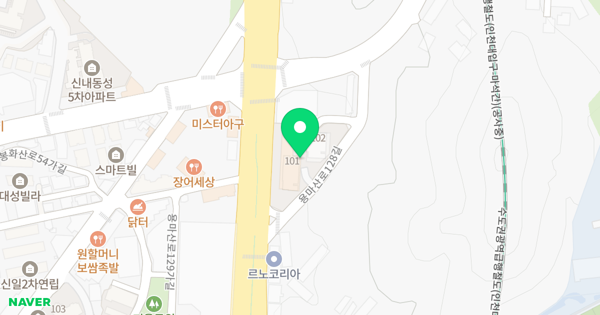 베네스트로프트(BENEST LOFT) 위치 지도 - 서울특별시 중랑구 용마산로 640