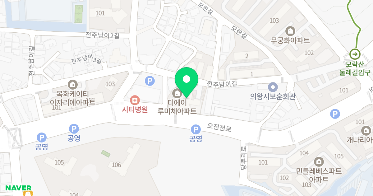 디에이 루미체 위치 지도 - 경기도 의왕시 오전천로 35
