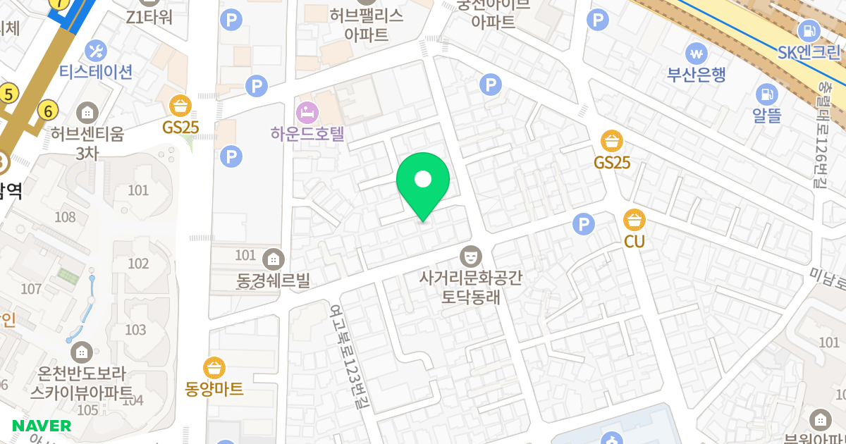 남평엔시티 위치 지도 - 부산광역시 동래구 충렬대로100번나길 7