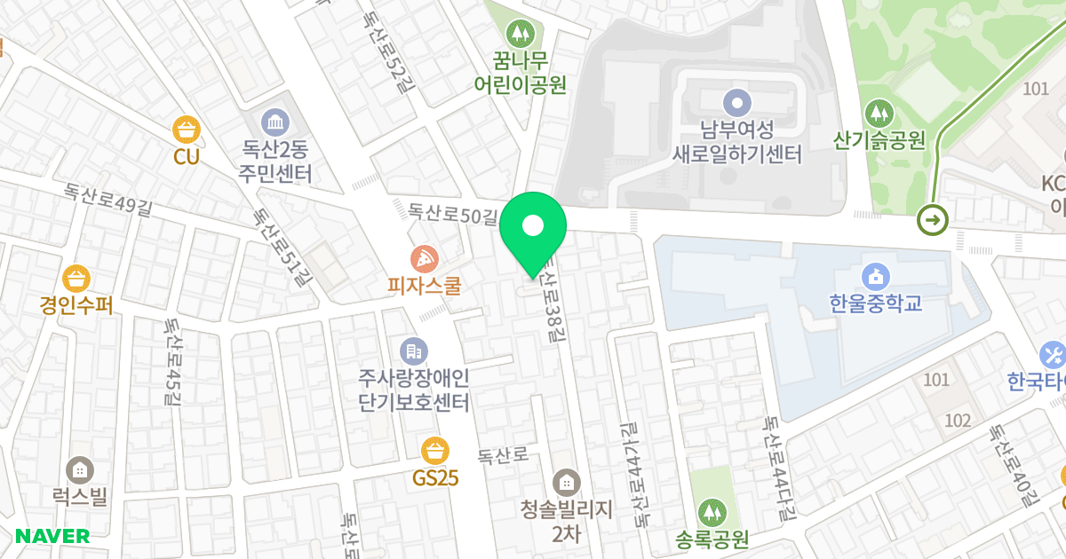 하이빌 위치 지도 - 서울특별시 금천구 독산로38길 77