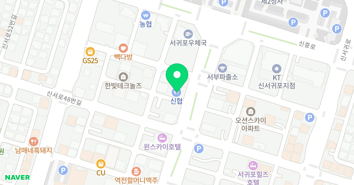 삼다오피스텔 위치 지도 - 제주특별자치도 서귀포시 신중남로 23-2