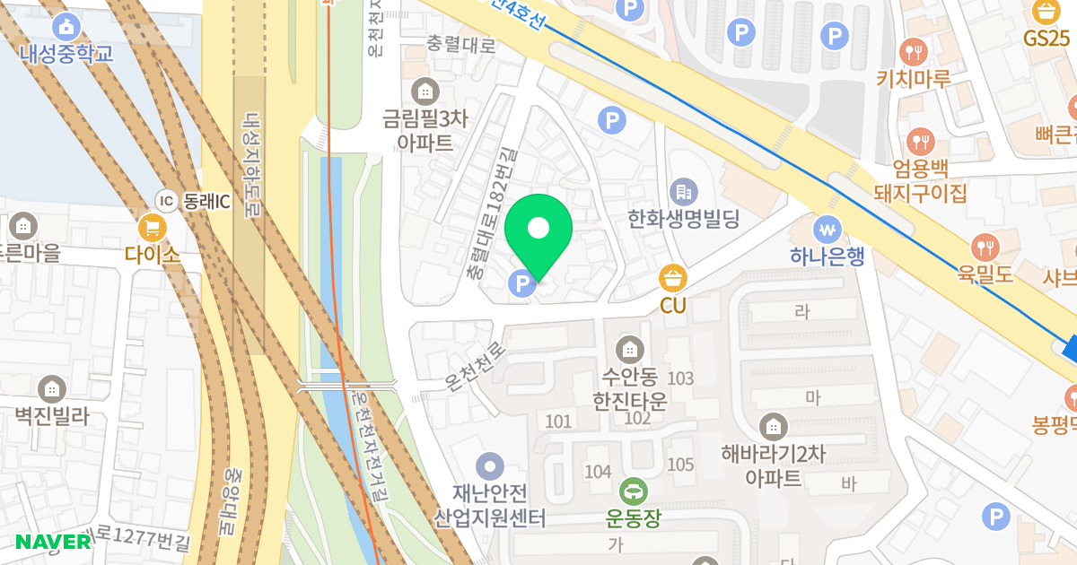 도원골드텔A 위치 지도 - 부산광역시 동래구 충렬대로200번길 32