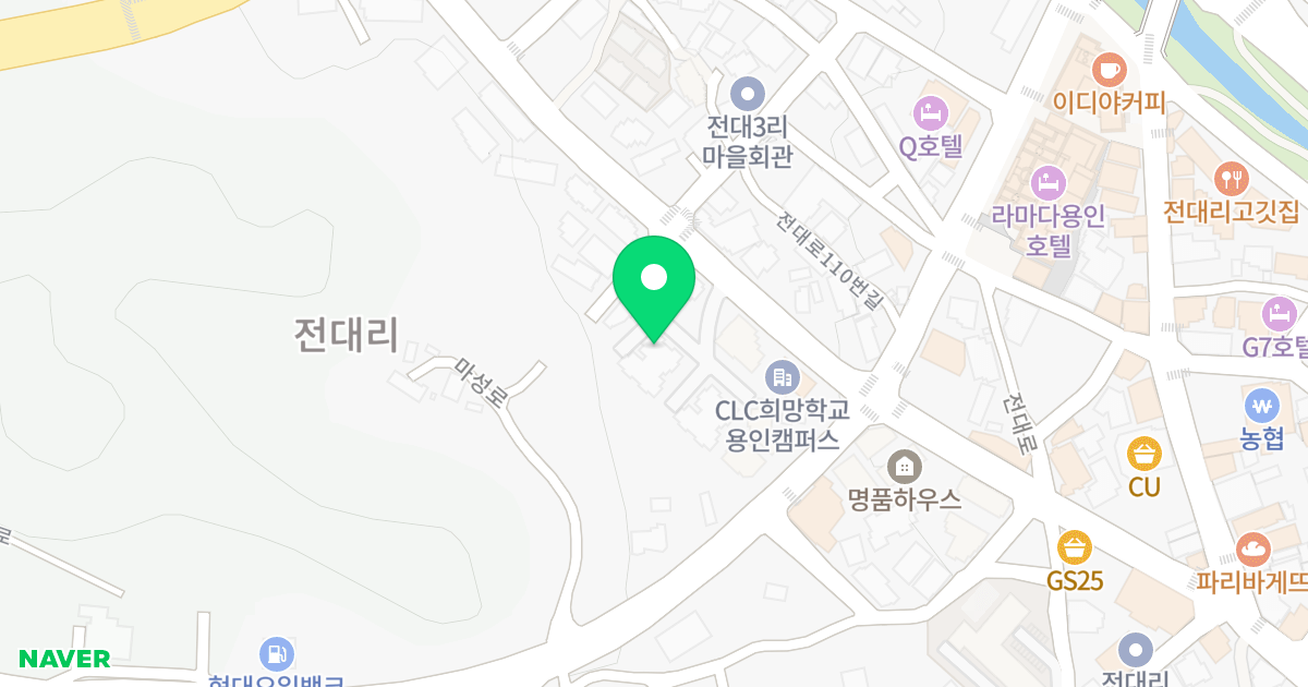 102동 위치 지도 - 경기도 용인시 처인구 포곡읍 전대로 105-2