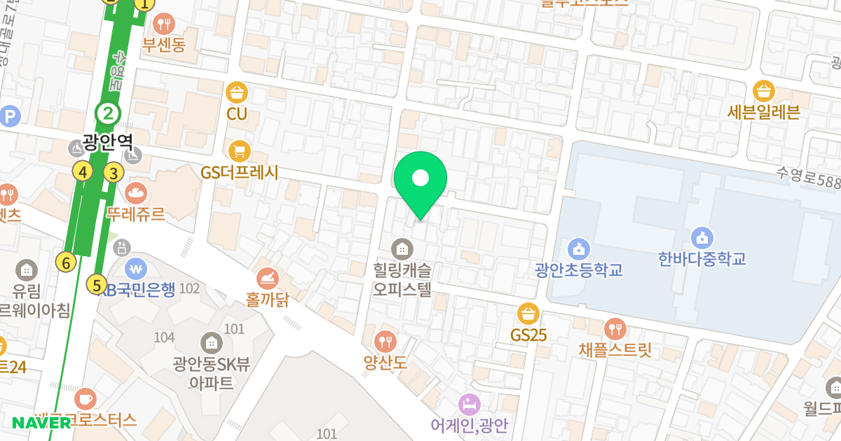 일로이안 위치 지도 - 부산광역시 수영구 수영로582번길 46-3