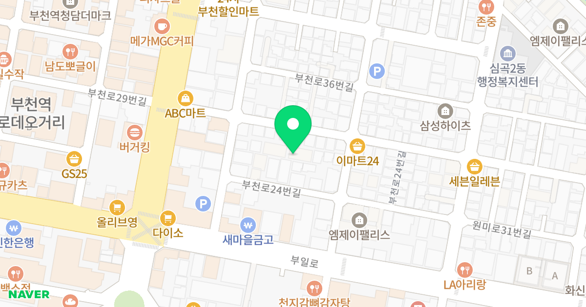 삼성쉐르빌A 위치 지도 - 경기도 부천시 원미구 부천로30번길 28-1