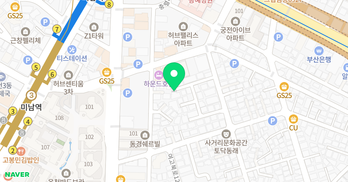 수인 하이츠빌 위치 지도 - 부산광역시 동래구 충렬대로100번가길 14