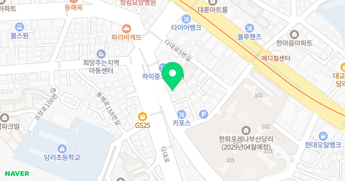 도시형 주택 위치 지도 - 부산광역시 사하구 괴정로 125