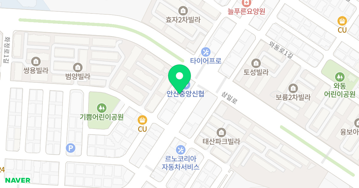 디자인골든빌 위치 지도 - 경기도 안산시 단원구 화정로 93