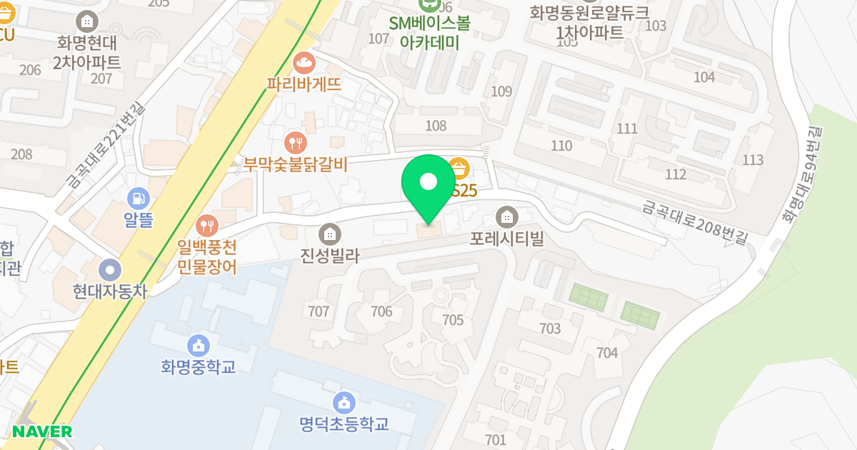 카이저빌 위치 지도 - 부산광역시 북구 금곡대로200번길 42