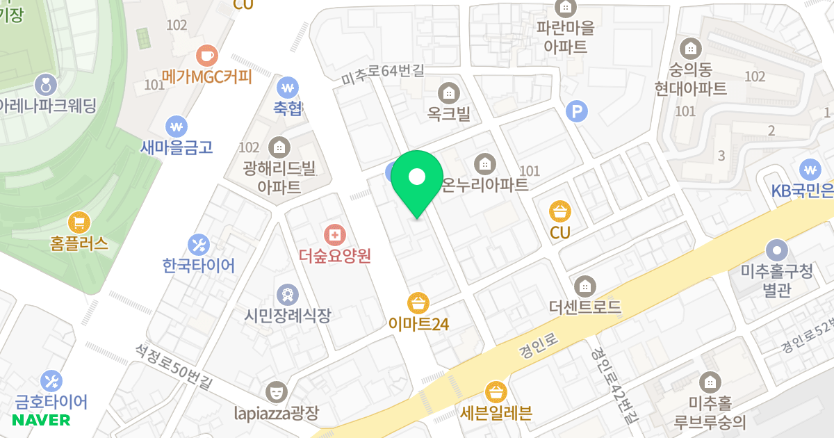 (158-6) 위치 지도 - 인천광역시 미추홀구 경인로33번길 19