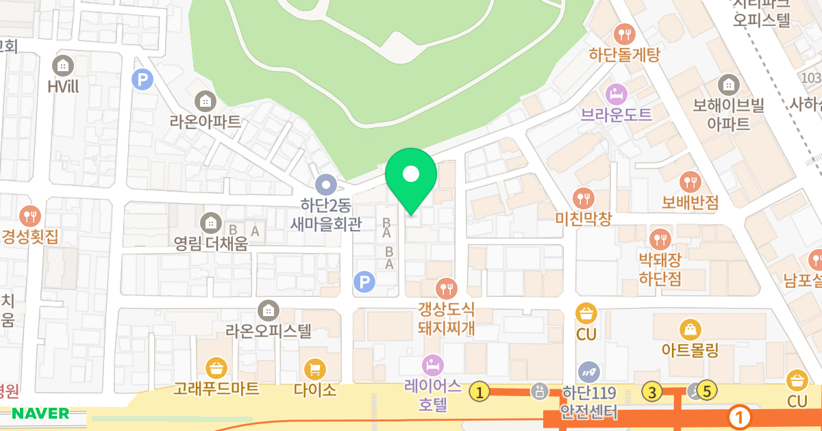 티파니 빌 위치 지도 - 부산광역시 사하구 하신번영로300번길 92-3
