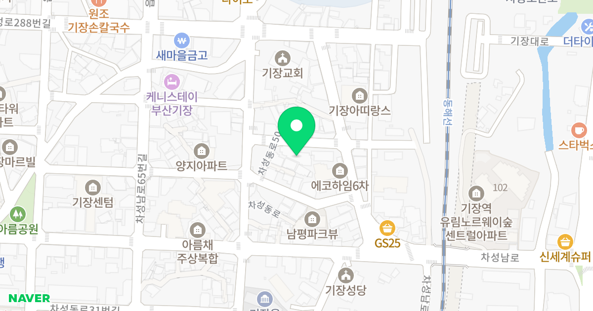 네오빌리즈 위치 지도 - 부산광역시 기장군 기장읍 차성동로50번길 6