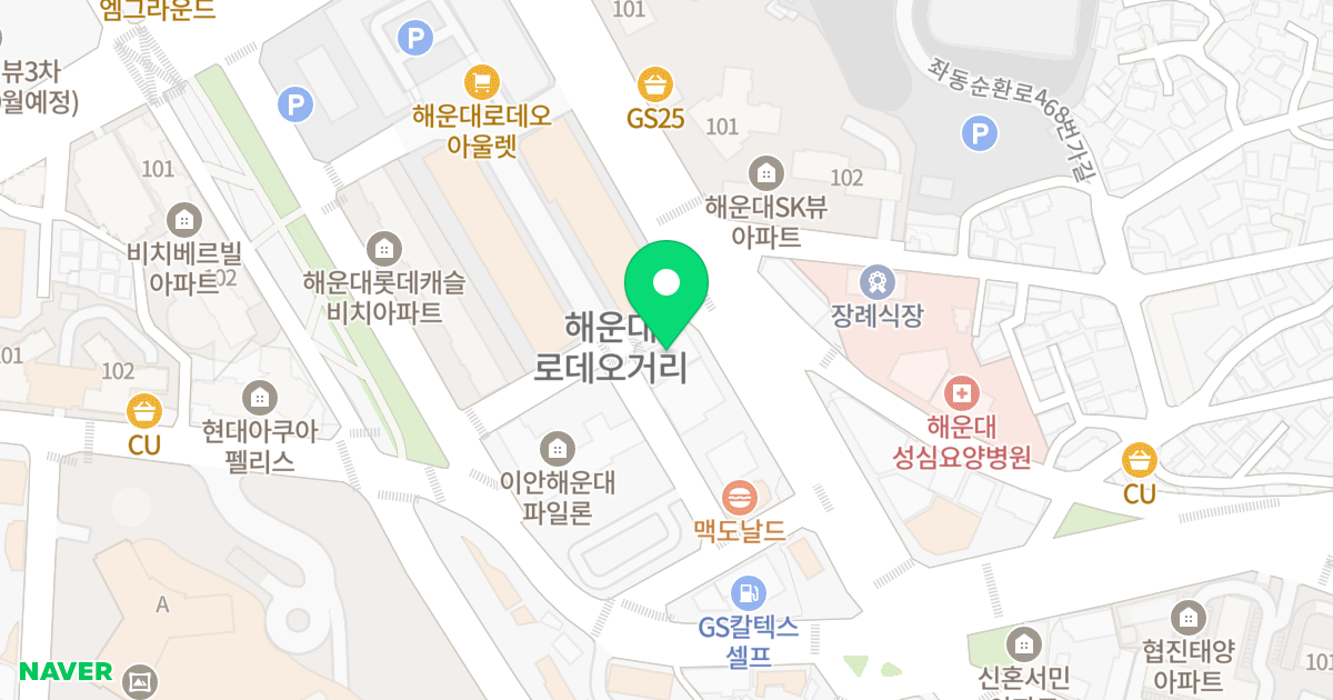 빌레오션오피스텔 위치 지도 - 부산광역시 해운대구 좌동순환로 463
