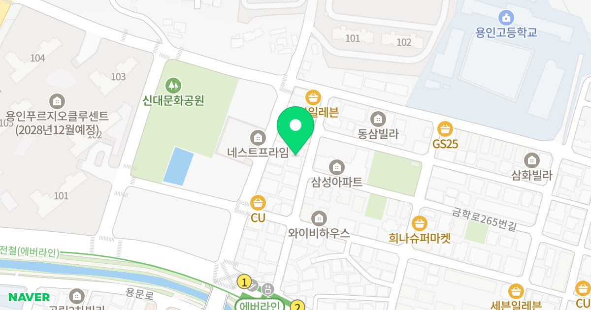 굿모닝빌 위치 지도 - 경기도 용인시 처인구 금학로241번길 13