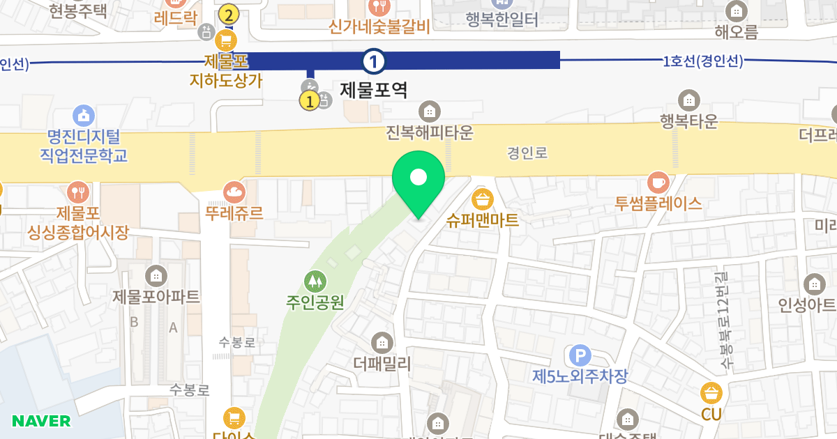 더패밀리 위치 지도 - 인천광역시 미추홀구
