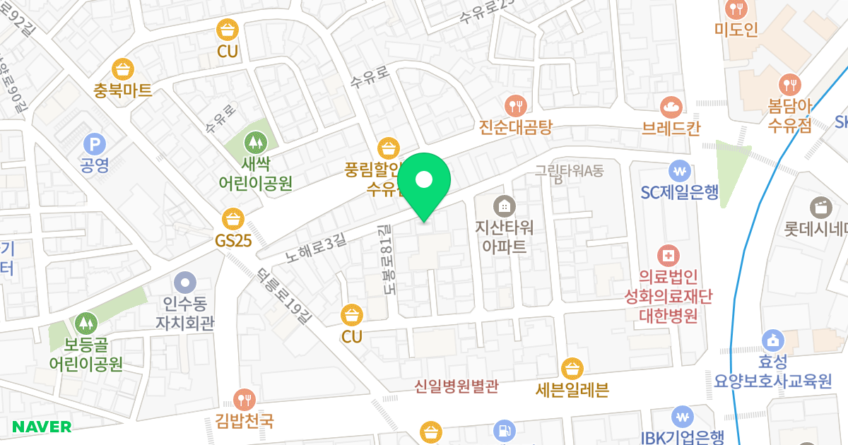(46-6) 위치 지도 - 서울특별시 강북구 노해로3길 37