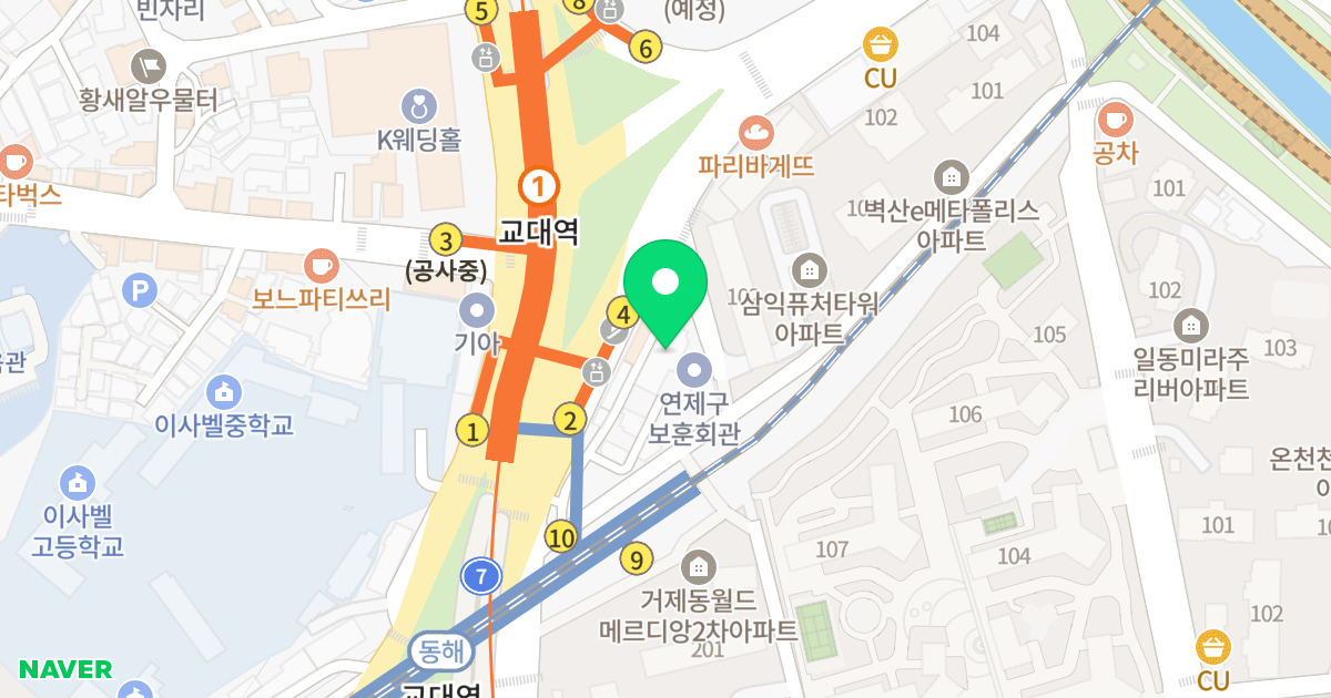 더엘 스위트 엠 위치 지도 - 부산광역시 연제구 명륜로2번길 11