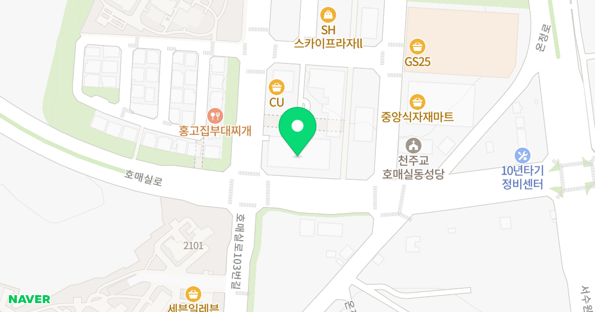권선행정타운 줌시티 위치 지도 - 경기도 수원시 권선구 호매실로 100