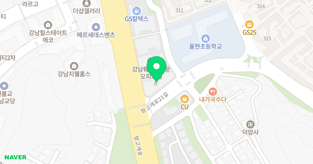훼미리타운 위치 지도 - 서울특별시 강남구 밤고개로 231
