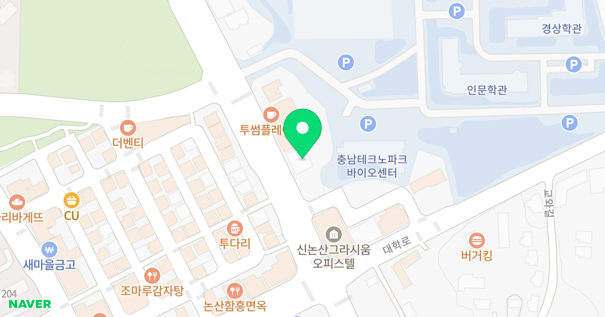 그대안애PlusⅣ 위치 지도 - 충청남도 논산시 중앙로 126