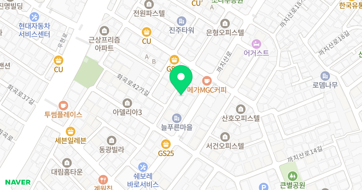 진영하이텔 위치 지도 - 서울특별시 강서구 초록마을로3길 36