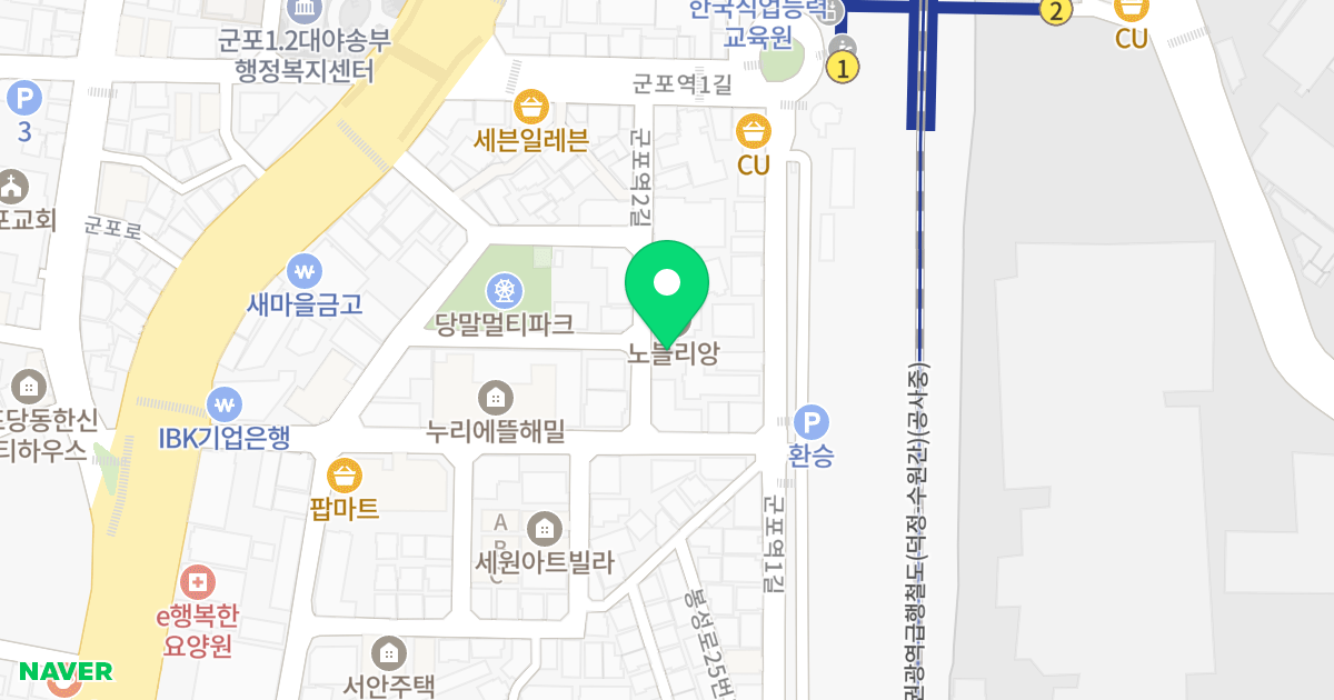(778-21) 위치 지도 - 경기도 군포시 군포역2길 19