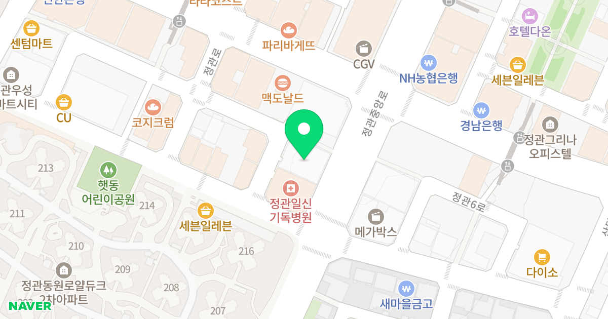 ZOOM시티 오피스텔 위치 지도 - 부산광역시 기장군 정관읍 정관중앙로 27