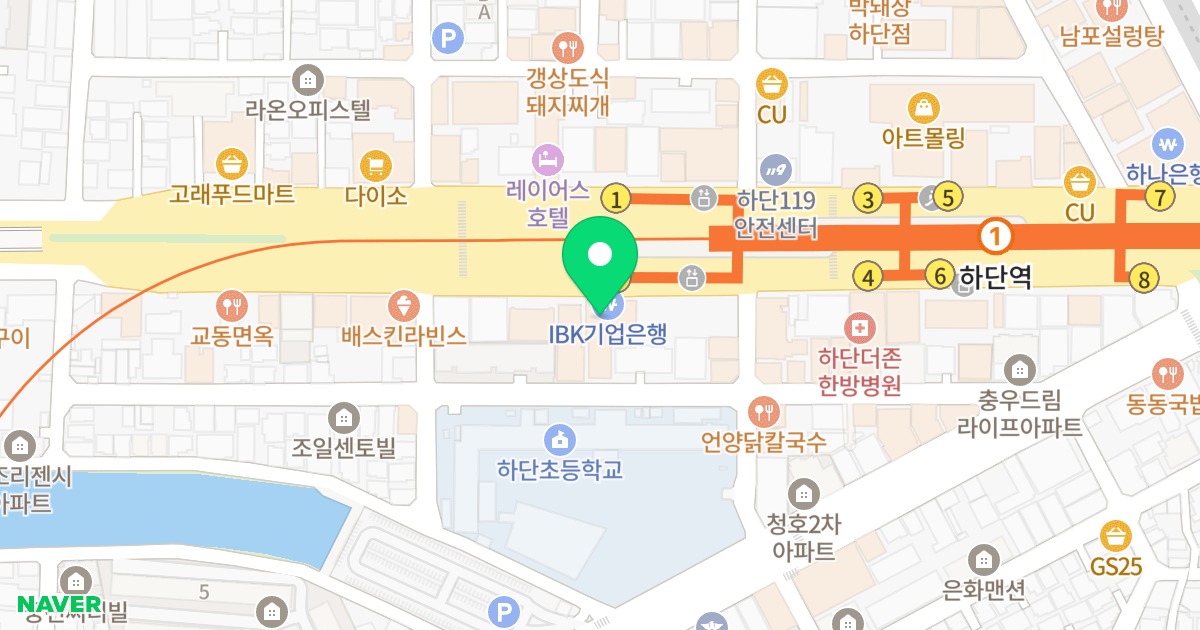 정우헤리티지 위치 지도 - 부산광역시 사하구 낙동남로 1400