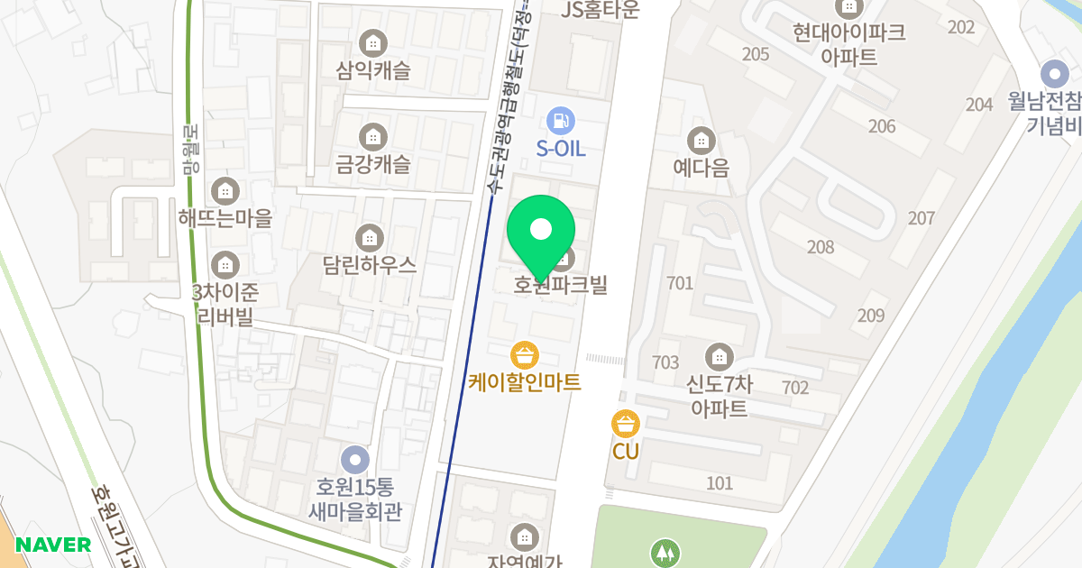 해노을 위치 지도 - 경기도 의정부시  125