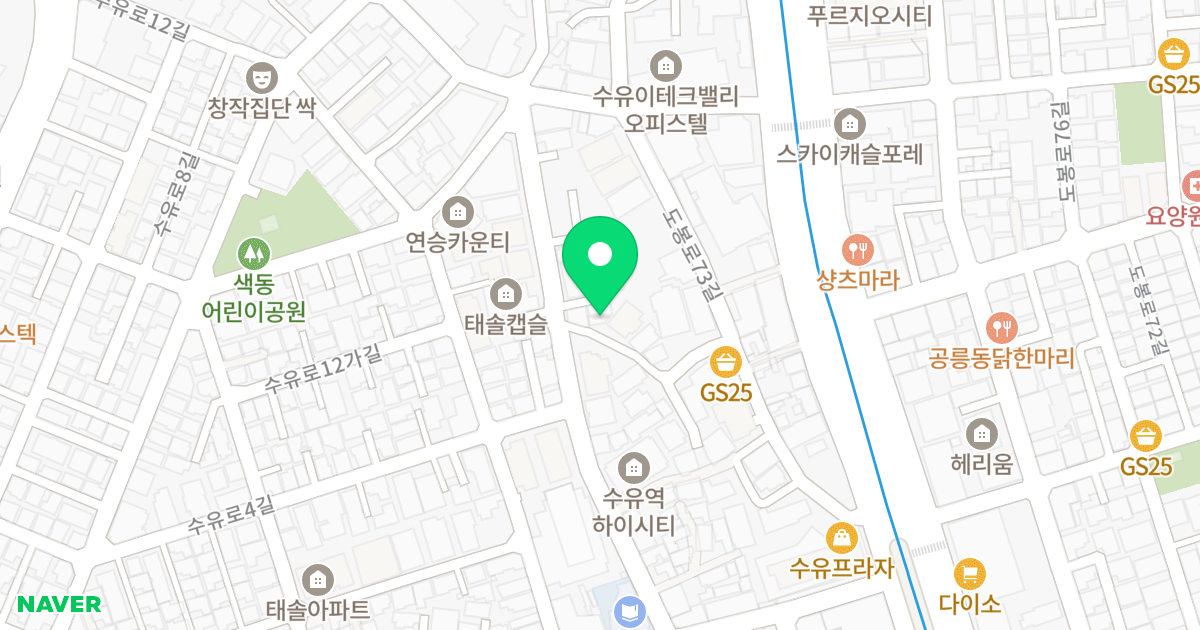 라온재 위치 지도 - 서울특별시 강북구 도봉로71가길 32-4