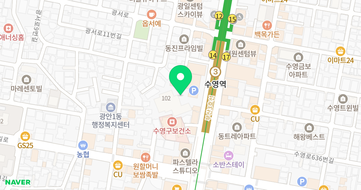 힐탑더블시티 위치 지도 - 부산광역시 수영구