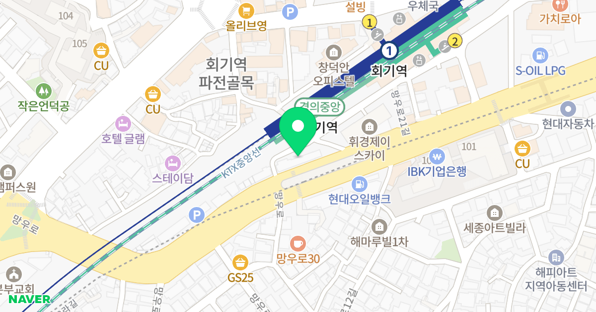 리센스 위치 지도 - 서울특별시 동대문구 망우로 29