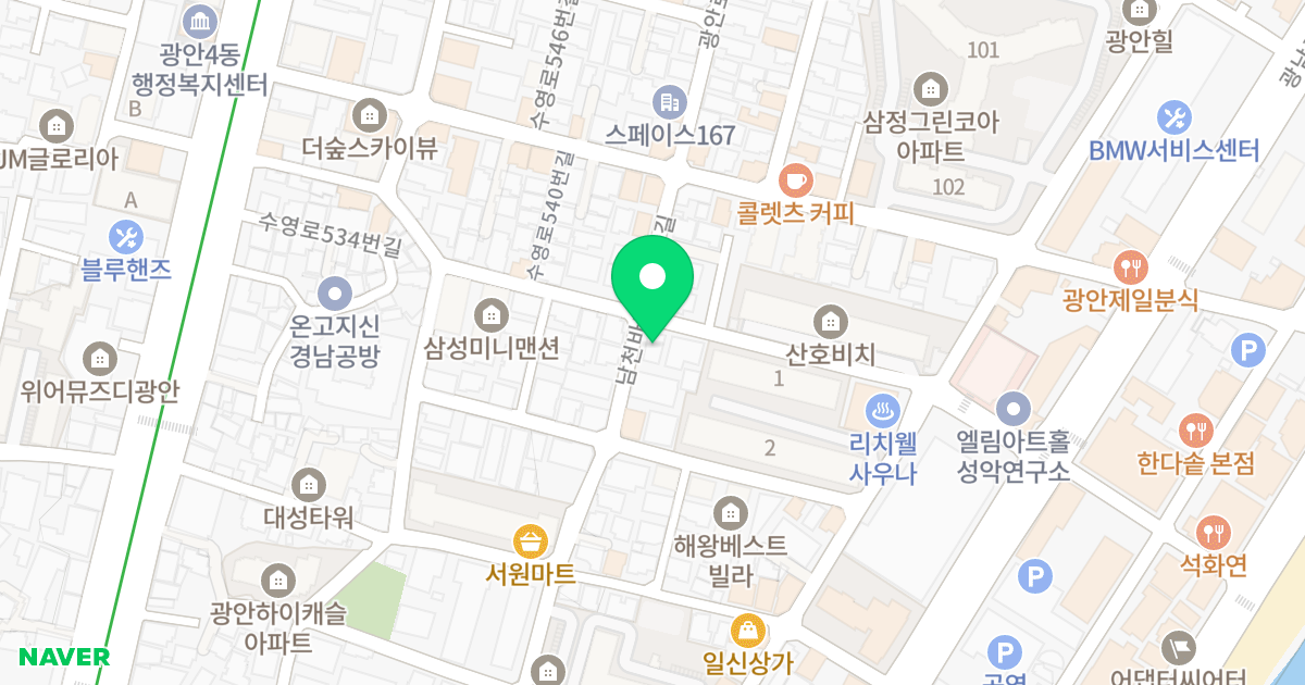 부성펠리스 위치 지도 - 부산광역시 수영구 남천바다로15번길 80