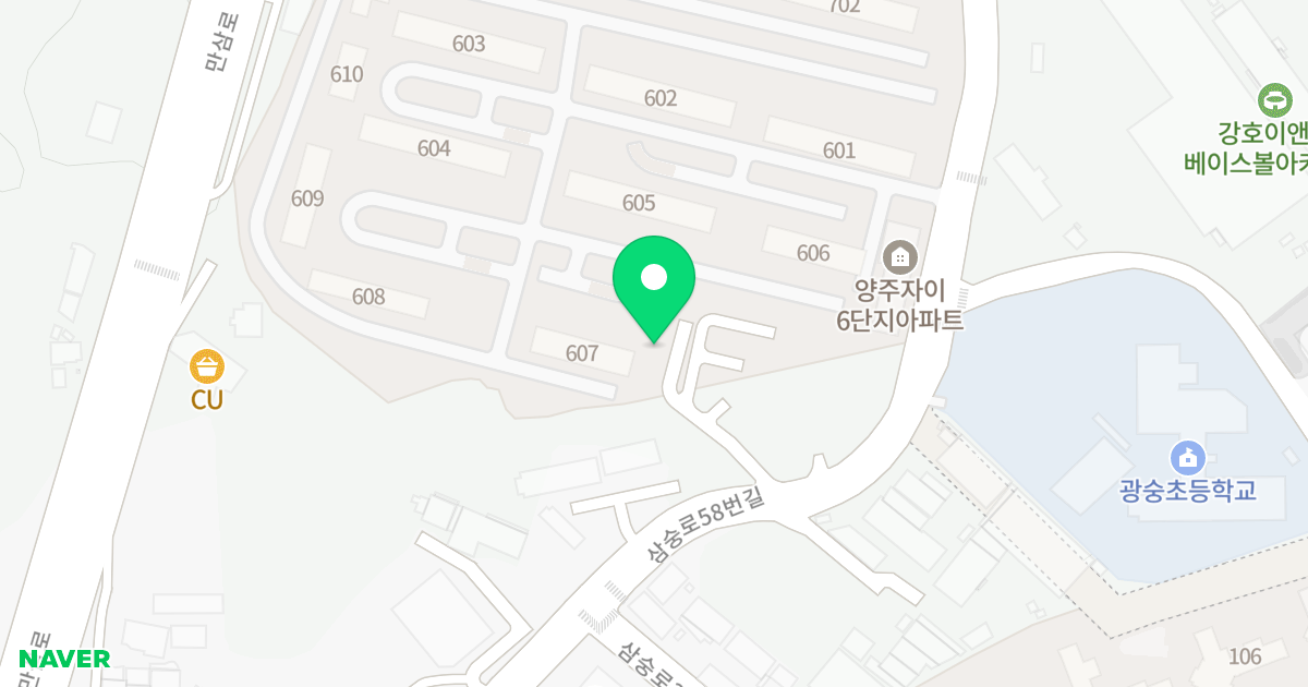 리치빌A 위치 지도 - 경기도 양주시 삼숭로58번길 81