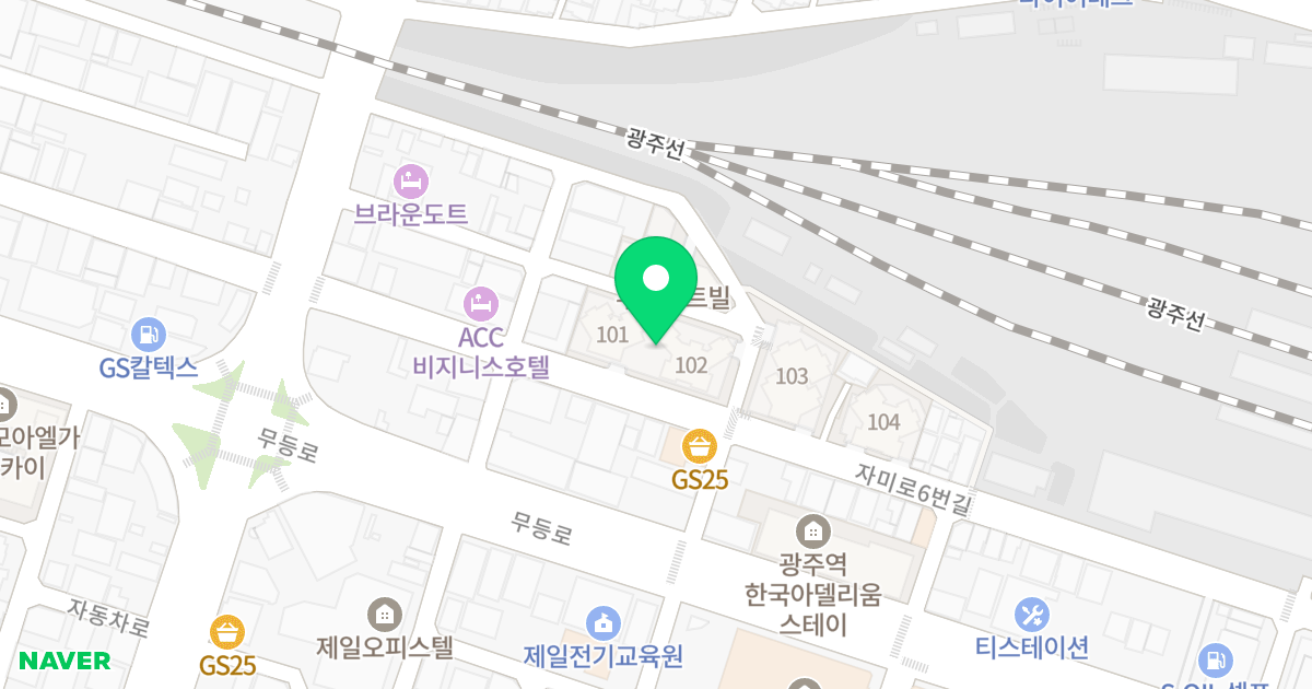신안대라수 어썸브릿지1 위치 지도 - 광주광역시 북구 자미로6번길 13