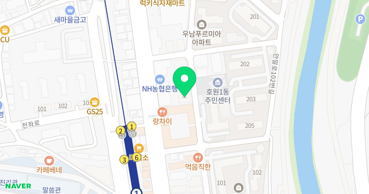 신일파크빌 위치 지도 - 경기도 의정부시 평화로230번길 12-12